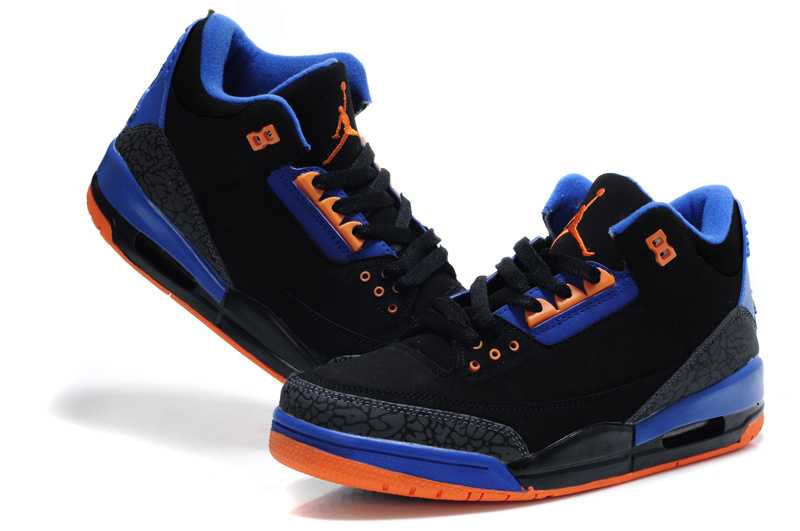 Air Jordan 3 Men Shoes Blue/Black Online